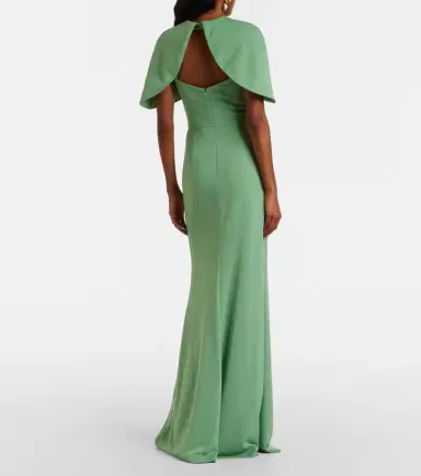 Rebecca Vallance Isla caped ruched gown | Thumbnail 4 Rebecca Vallance Isla caped ruched gown | Thumbnail 4
