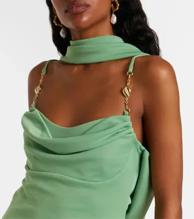 Rebecca Vallance Isla draped scarf-detail midi dress | Thumbnail 2 Rebecca Vallance Isla draped scarf-detail midi dress | Thumbnail 2