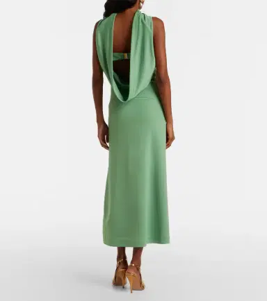 Rebecca Vallance Isla draped scarf-detail midi dress | Thumbnail 4 Rebecca Vallance Isla draped scarf-detail midi dress | Thumbnail 4