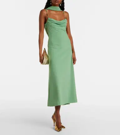 Rebecca Vallance Isla draped scarf-detail midi dress | Thumbnail 6 Rebecca Vallance Isla draped scarf-detail midi dress | Thumbnail 6