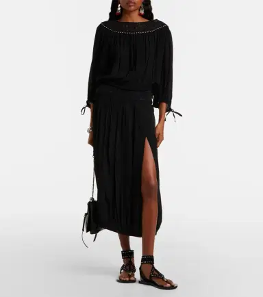Isabel Marant Nelida guipure lace-trimmed silk blouse | Thumbnail 3 Isabel Marant Nelida guipure lace-trimmed silk blouse | Thumbnail 3