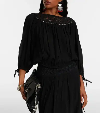 Isabel Marant Nelida guipure lace-trimmed silk blouse | Thumbnail 5 Isabel Marant Nelida guipure lace-trimmed silk blouse | Thumbnail 5