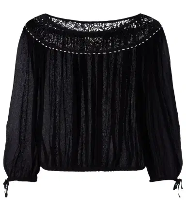 Isabel Marant Nelida guipure lace-trimmed silk blouse | Thumbnail 1 Isabel Marant Nelida guipure lace-trimmed silk blouse | Thumbnail 1
