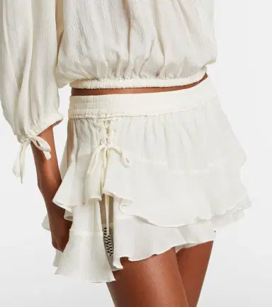 Isabel Marant Geisa tiered silk miniskirt | Thumbnail 4 Isabel Marant Geisa tiered silk miniskirt | Thumbnail 4