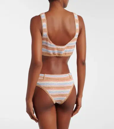 Anna Kosturova Crochet striped cotton bikini bottoms | Thumbnail 2 Anna Kosturova Crochet striped cotton bikini bottoms | Thumbnail 2