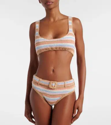 Anna Kosturova Crochet striped cotton bikini bottoms | Thumbnail 4 Anna Kosturova Crochet striped cotton bikini bottoms | Thumbnail 4