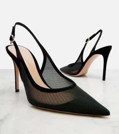 Gianvito Rossi Suede-trimmed slingback pumps | Thumbnail 4 Gianvito Rossi Suede-trimmed slingback pumps | Thumbnail 4