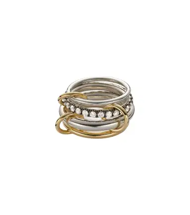 Spinelli Kilcollin Janssen SG 18kt gold and sterling silver ring with diamonds | Thumbnail 1 Spinelli Kilcollin Janssen SG 18kt gold and sterling silver ring with diamonds | Thumbnail 1