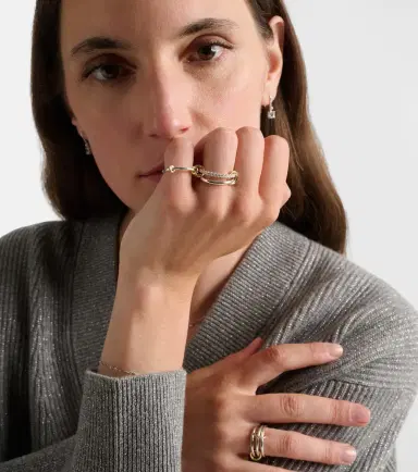 Spinelli Kilcollin Raneth 925 sterling silver and 18kt gold ring with diamonds | Thumbnail 2 Spinelli Kilcollin Raneth 925 sterling silver and 18kt gold ring with diamonds | Thumbnail 2