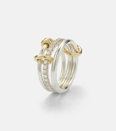 Spinelli Kilcollin Raneth 925 sterling silver and 18kt gold ring with diamonds | Thumbnail 4 Spinelli Kilcollin Raneth 925 sterling silver and 18kt gold ring with diamonds | Thumbnail 4