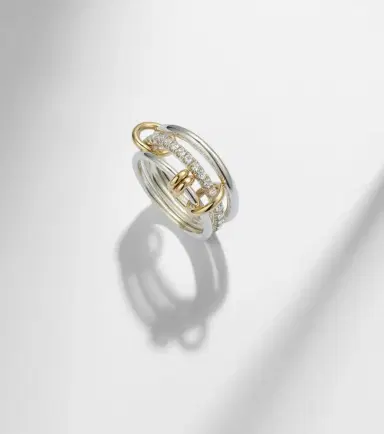 Spinelli Kilcollin Raneth 925 sterling silver and 18kt gold ring with diamonds | Thumbnail 6 Spinelli Kilcollin Raneth 925 sterling silver and 18kt gold ring with diamonds | Thumbnail 6