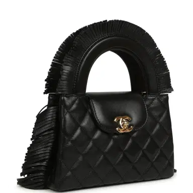 Chanel Chanel Small Fringe Kelly Black Lambskin Gold Hardware | Thumbnail 2 Chanel Chanel Small Fringe Kelly Black Lambskin Gold Hardware | Thumbnail 2