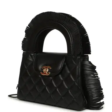 Chanel Chanel Small Fringe Kelly Black Lambskin Gold Hardware | Thumbnail 5 Chanel Chanel Small Fringe Kelly Black Lambskin Gold Hardware | Thumbnail 5