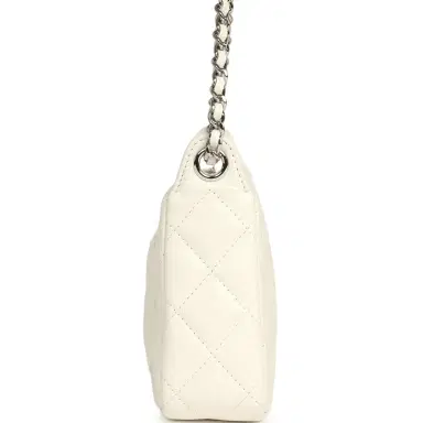 Chanel Chanel Small Quilted Clutch Bag with Chain Strap White Caviar Silver Hardware | Thumbnail 3 Chanel Chanel Small Quilted Clutch Bag with Chain Strap White Caviar Silver Hardware | Thumbnail 3