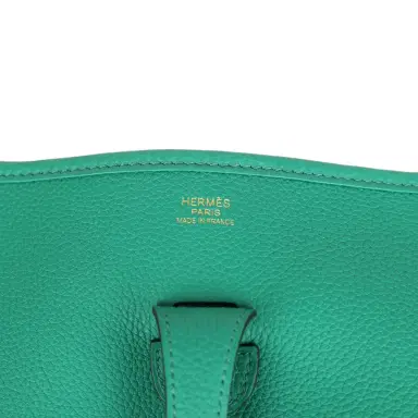 HERMÈS Hermes Evelyne III PM Vert Jade Clemence Gold Hardware | Thumbnail 7 HERMÈS Hermes Evelyne III PM Vert Jade Clemence Gold Hardware | Thumbnail 7