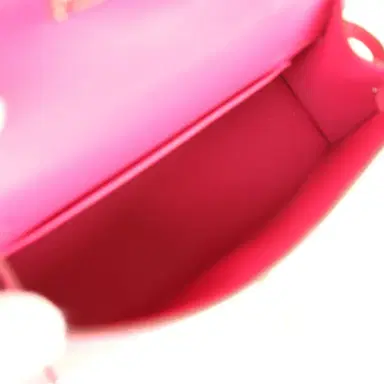 HERMÈS Hermes Kelly Sellier 20 Rose Tyrien Ostrich Palladium Hardware | Thumbnail 8 HERMÈS Hermes Kelly Sellier 20 Rose Tyrien Ostrich Palladium Hardware | Thumbnail 8