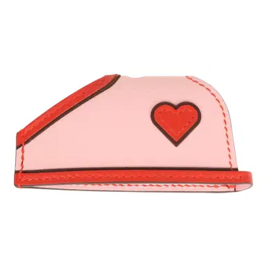 HERMÈS Hermes Rodeo Robeo Coeur Charm PM Terre, Capucine & Rose Sakura Milo Lambskin | Thumbnail 4 HERMÈS Hermes Rodeo Robeo Coeur Charm PM Terre, Capucine & Rose Sakura Milo Lambskin | Thumbnail 4