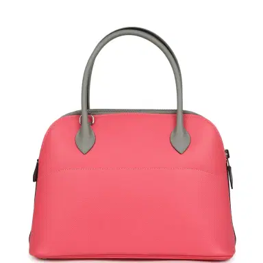 HERMÈS Hermes Special Order (HSS) Bolide 27 Rose Azalee and Gris Mouette Epsom Palladium Hardware | Thumbnail 4 HERMÈS Hermes Special Order (HSS) Bolide 27 Rose Azalee and Gris Mouette Epsom Palladium Hardware | Thumbnail 4