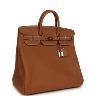 HERMÈS Pre-owned Hermes Birkin HAC 40 Gold Togo Palladium Hardware | Thumbnail 2 HERMÈS Pre-owned Hermes Birkin HAC 40 Gold Togo Palladium Hardware | Thumbnail 2