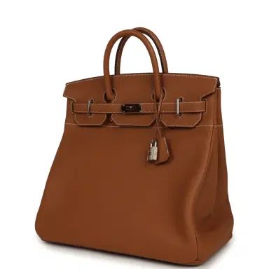 HERMÈS Pre-owned Hermes Birkin HAC 40 Gold Togo Palladium Hardware | Thumbnail 5 HERMÈS Pre-owned Hermes Birkin HAC 40 Gold Togo Palladium Hardware | Thumbnail 5