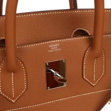 HERMÈS Pre-owned Hermes Birkin HAC 40 Gold Togo Palladium Hardware | Thumbnail 7 HERMÈS Pre-owned Hermes Birkin HAC 40 Gold Togo Palladium Hardware | Thumbnail 7