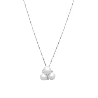 ASSAEL Assael 18K White Gold Diamond & Akoya Cultured Pearl Pendant Necklace by The Solist | Thumbnail 1 ASSAEL Assael 18K White Gold Diamond & Akoya Cultured Pearl Pendant Necklace by The Solist | Thumbnail 1