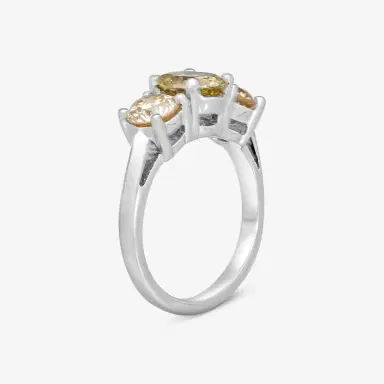 ASSAEL Assael 18K White Gold Fancy Green & Brown Diamond Ring Sz. 6 by The Solist | Thumbnail 2 ASSAEL Assael 18K White Gold Fancy Green & Brown Diamond Ring Sz. 6 by The Solist | Thumbnail 2
