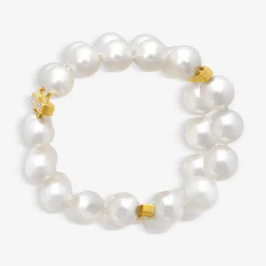 ASSAEL Assael 18K Yellow Gold Diamond & South Sea Cultured Pearl Bracelet by The Solist | Thumbnail 2 ASSAEL Assael 18K Yellow Gold Diamond & South Sea Cultured Pearl Bracelet by The Solist | Thumbnail 2