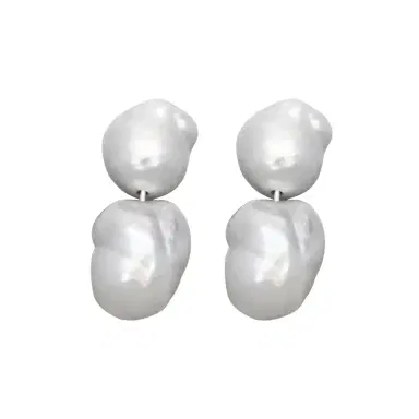 ASSAEL Assael Platinum South Sea Cultured Baroque Pearl Connector Earrings by The Solist | Thumbnail 1 ASSAEL Assael Platinum South Sea Cultured Baroque Pearl Connector Earrings by The Solist | Thumbnail 1