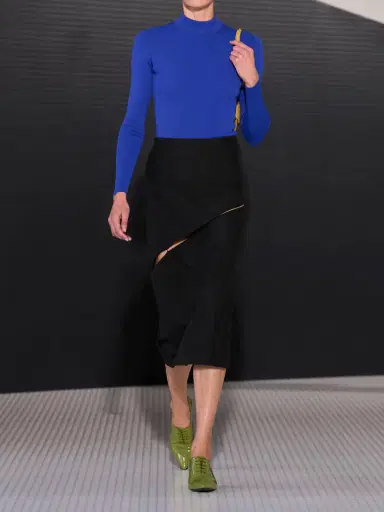 Jil Sander Cut-out Grain De Poudre Wool And Mohair-blend Midi Skirt | Thumbnail 6 Jil Sander Cut-out Grain De Poudre Wool And Mohair-blend Midi Skirt | Thumbnail 6