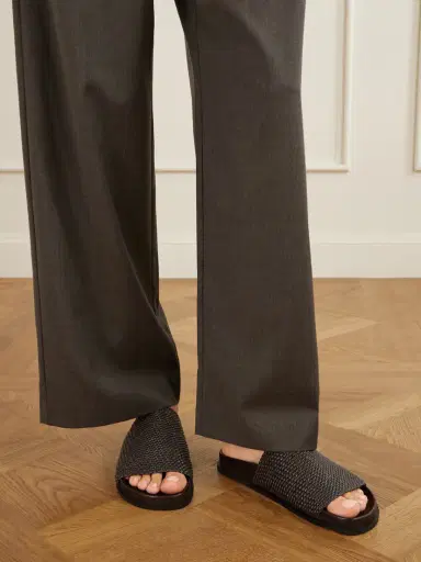A Emery Luca Woven Leather Slides | Thumbnail 2 A Emery Luca Woven Leather Slides | Thumbnail 2