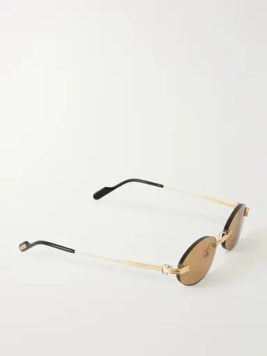 Cartier Eyewear Rounded-frame Metal Sunglasses | Thumbnail 3 Cartier Eyewear Rounded-frame Metal Sunglasses | Thumbnail 3