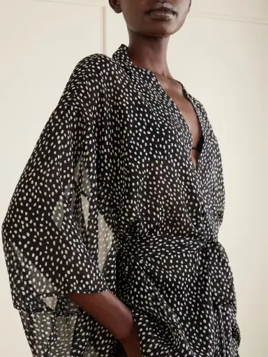 Nili Lotan Kima Printed Silk-chiffon Kimono Coverup | Thumbnail 4 Nili Lotan Kima Printed Silk-chiffon Kimono Coverup | Thumbnail 4
