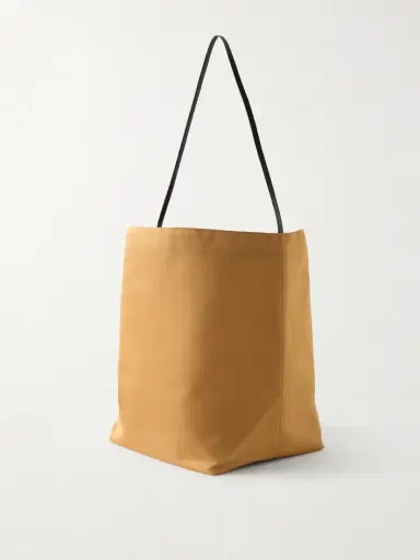 Valesque Bucket Leather-trimmed Satin-shell Tote Bag | Thumbnail 4 Valesque Bucket Leather-trimmed Satin-shell Tote Bag | Thumbnail 4