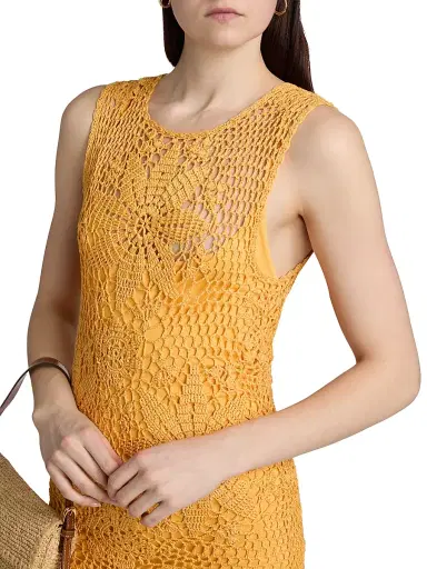 Simkhai Women's Fynch Crochet Minidress - Mango - Size XS | Thumbnail 6 Simkhai Women's Fynch Crochet Minidress - Mango - Size XS | Thumbnail 6