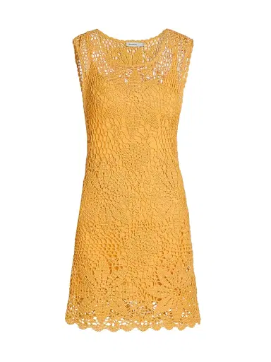 Simkhai Women's Fynch Crochet Minidress - Mango - Size XS | Thumbnail 1 Simkhai Women's Fynch Crochet Minidress - Mango - Size XS | Thumbnail 1
