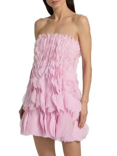 Amur Women's Christine Tiered-Petal Strapless Minidress - Lumen Lavender - Size 12 | Thumbnail 3 Amur Women's Christine Tiered-Petal Strapless Minidress - Lumen Lavender - Size 12 | Thumbnail 3
