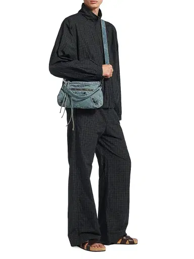 Balenciaga Men's Le City Moto Bag - Blue | Thumbnail 2 Balenciaga Men's Le City Moto Bag - Blue | Thumbnail 2