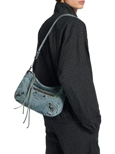 Balenciaga Men's Le City Moto Bag - Blue | Thumbnail 3 Balenciaga Men's Le City Moto Bag - Blue | Thumbnail 3