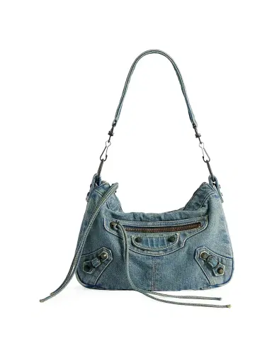 Balenciaga Men's Le City Moto Bag - Blue | Thumbnail 4 Balenciaga Men's Le City Moto Bag - Blue | Thumbnail 4