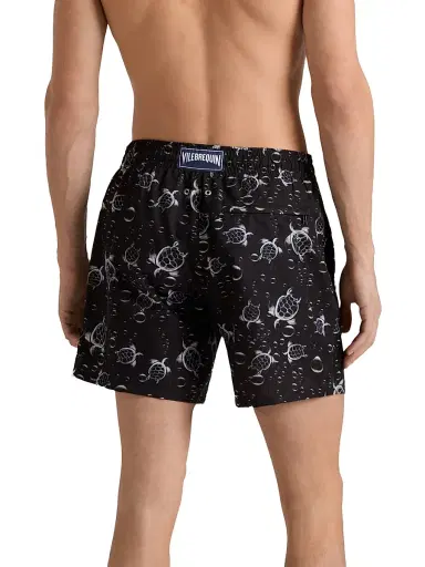Vilebrequin Men's Micro-Perforated Bubble Turtle Print Swim Shorts - Black | Thumbnail 4 Vilebrequin Men's Micro-Perforated Bubble Turtle Print Swim Shorts - Black | Thumbnail 4