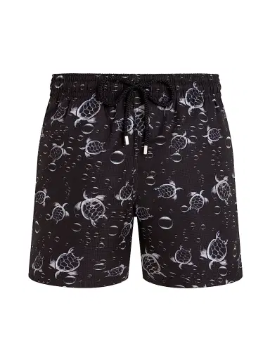 Vilebrequin Men's Micro-Perforated Bubble Turtle Print Swim Shorts - Black | Thumbnail 1 Vilebrequin Men's Micro-Perforated Bubble Turtle Print Swim Shorts - Black | Thumbnail 1