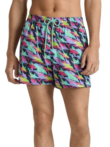 Vilebrequin Men's Whales Offset Stretch Swim Shorts - Navy | Thumbnail 3 Vilebrequin Men's Whales Offset Stretch Swim Shorts - Navy | Thumbnail 3