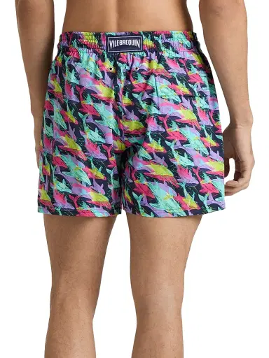 Vilebrequin Men's Whales Offset Stretch Swim Shorts - Navy | Thumbnail 4 Vilebrequin Men's Whales Offset Stretch Swim Shorts - Navy | Thumbnail 4
