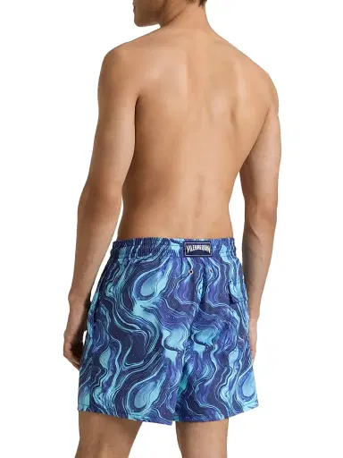 Vilebrequin Men's Marble Swim Shorts - Royal Skies | Thumbnail 4 Vilebrequin Men's Marble Swim Shorts - Royal Skies | Thumbnail 4