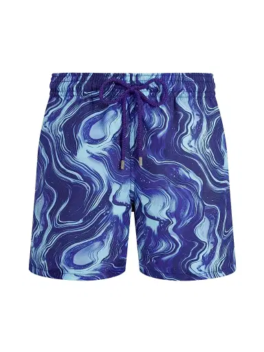 Vilebrequin Men's Marble Swim Shorts - Royal Skies | Thumbnail 1 Vilebrequin Men's Marble Swim Shorts - Royal Skies | Thumbnail 1