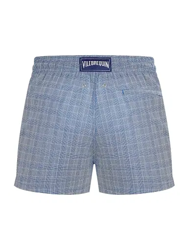 Vilebrequin Men's Prince of Wales Check Ultrafine Wool Swim Shorts - Royal Sky | Thumbnail 2 Vilebrequin Men's Prince of Wales Check Ultrafine Wool Swim Shorts - Royal Sky | Thumbnail 2