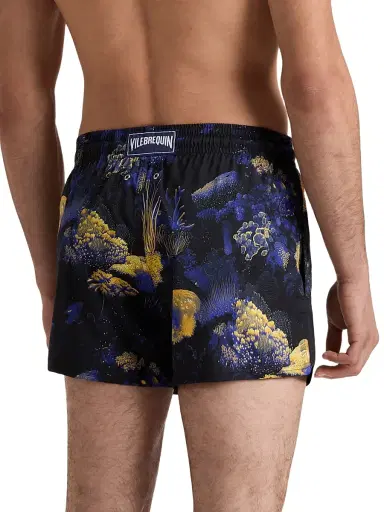Vilebrequin Men's Coral Reef Stretch Swim Shorts - Black | Thumbnail 4 Vilebrequin Men's Coral Reef Stretch Swim Shorts - Black | Thumbnail 4