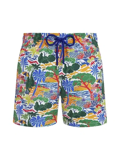 Vilebrequin Men's Seaside Life Swim Shorts - White - Size XXL | Thumbnail 1 Vilebrequin Men's Seaside Life Swim Shorts - White - Size XXL | Thumbnail 1