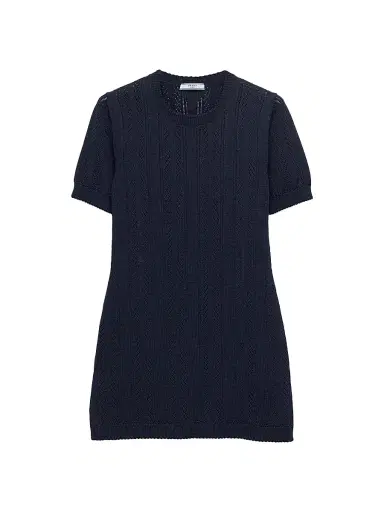 Prada Women's Openwork Cotton Mini-Dress - Blue | Thumbnail 1 Prada Women's Openwork Cotton Mini-Dress - Blue | Thumbnail 1